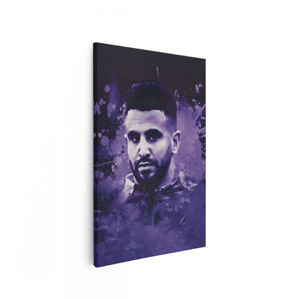 Canvas schilderij vooraanzicht Voetbalspeler Riyad Mahrez