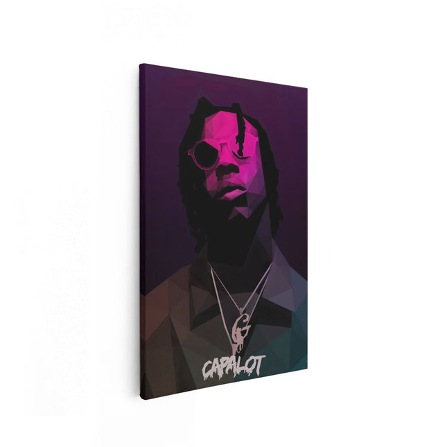 Canvas schilderij vooraanzicht Rapper Polo G Capalot