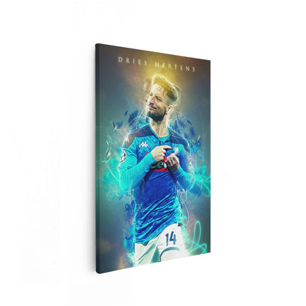 Canvas schilderij vooraanzicht Voetbalspeler Dries Mertens bij Napoli