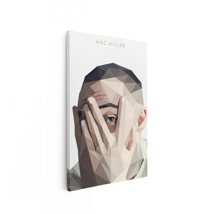 Canvas schilderij vooraanzicht Mac Miller in Geometrische Vormen