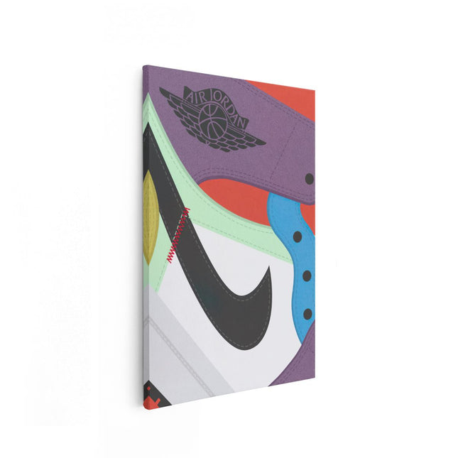 Canvas schilderij vooraanzicht Air Jordan Nike Schoen