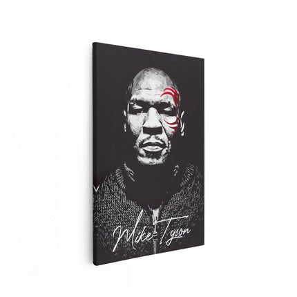 Canvas schilderij vooraanzicht Mike Tyson met zijn Rode Tattoo