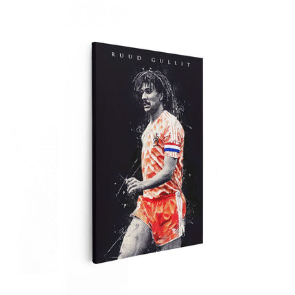 Canvas schilderij vooraanzicht Ruud Gullit bij het Nederlands Elftal