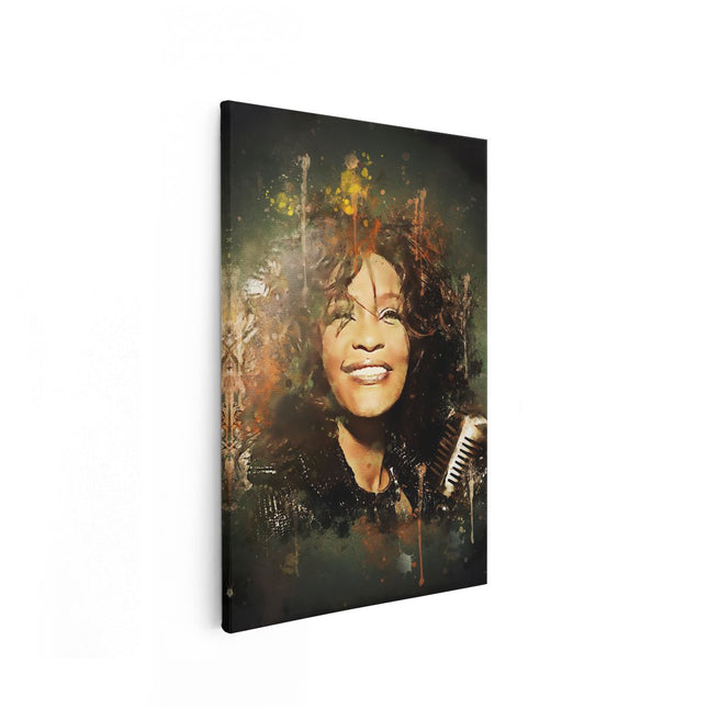 Canvas schilderij vooraanzicht Rihanna op Olieverf