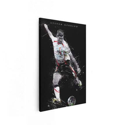 Canvas schilderij vooraanzicht Steven Gerrard bij Liverpool als Aanvoerder