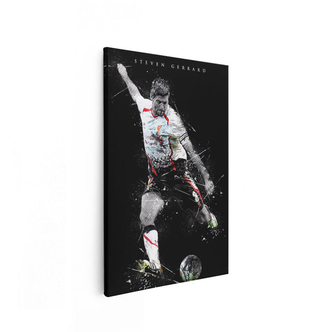 Canvas schilderij vooraanzicht Steven Gerrard bij Liverpool als Aanvoerder
