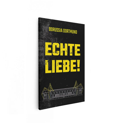 Canvas schilderij vooraanzicht Echte Liebe! - Borussia Dortmund Club Motto