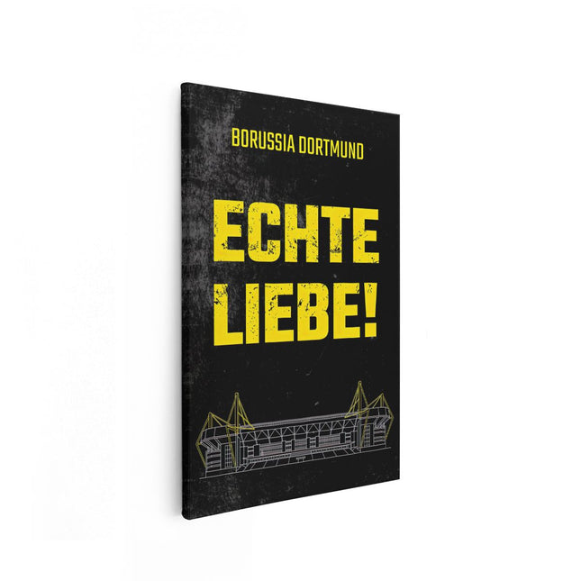Canvas schilderij vooraanzicht Echte Liebe! - Borussia Dortmund Club Motto