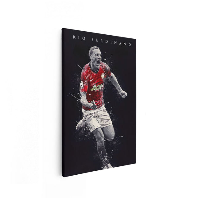 Canvas schilderij vooraanzicht Rio Ferdinand bij Manchester United