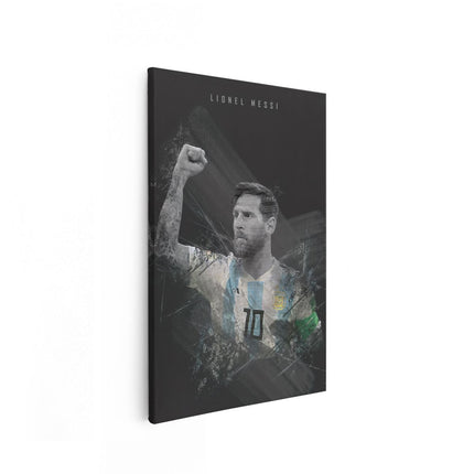 Canvas schilderij vooraanzicht Lionel Messi bij Argentinië