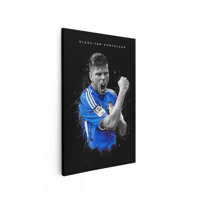 Canvas schilderij vooraanzicht Klaas-Jan Huntelaar bij FC Schalke 04