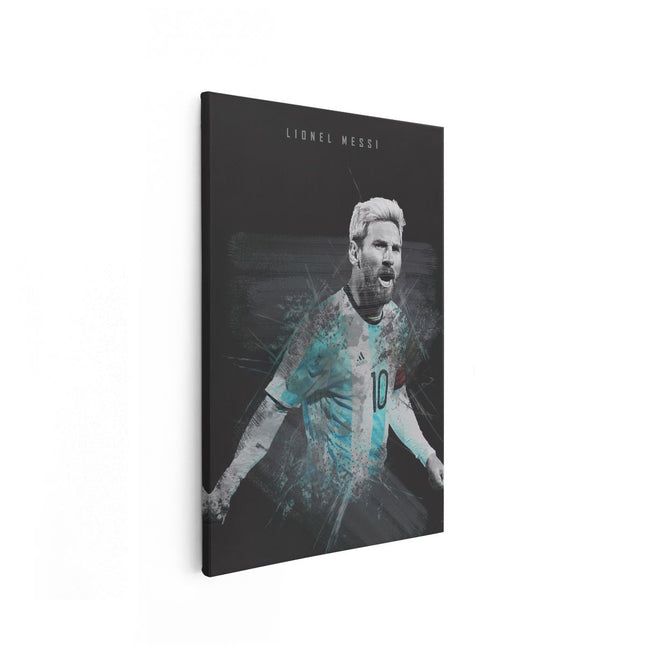 Canvas schilderij vooraanzicht Lionel Messi bij Argentinië
