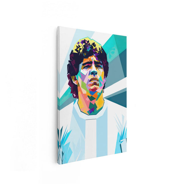 Canvas schilderij vooraanzicht Diego Maradona bij Argentinië
