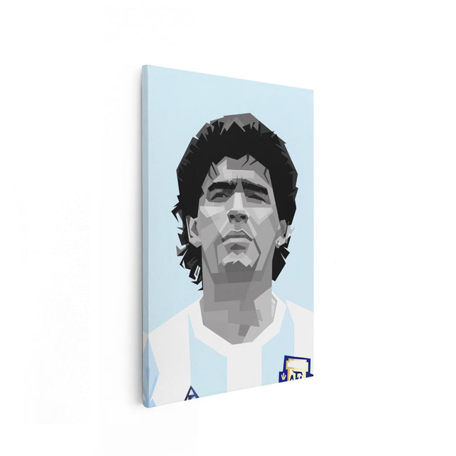 Canvas schilderij vooraanzicht Diego Maradona bij Argentinië