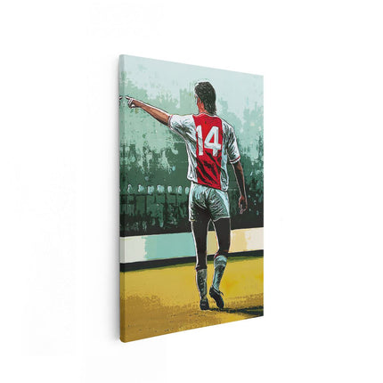 Canvas schilderij vooraanzicht Johan Cruijff bij Ajax