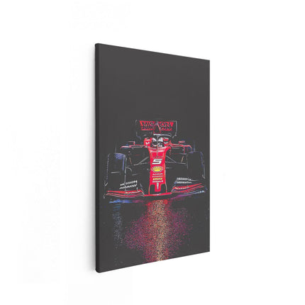 Canvas schilderij vooraanzicht Ferrari F1 Auto 