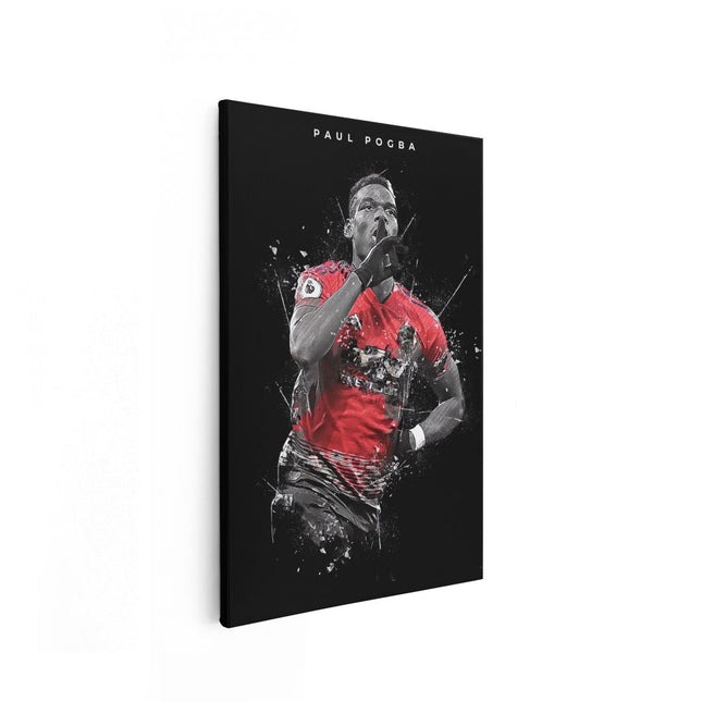 Canvas schilderij vooraanzicht Paul Pogba bij Manchester United