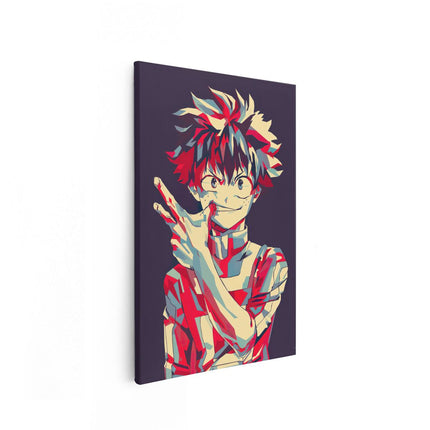 Canvas schilderij vooraanzicht Anime Karakter Izuku Midoriya - Deku