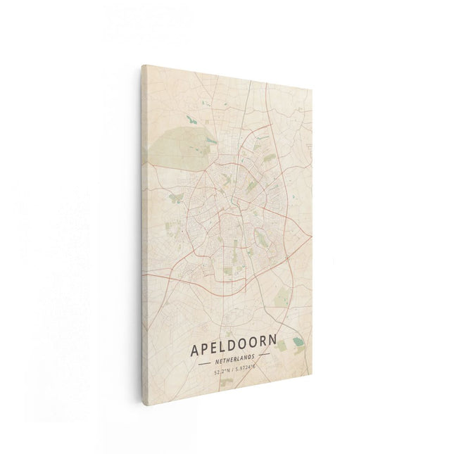Canvas schilderij vooraanzicht Stadskaart Apeldoorn