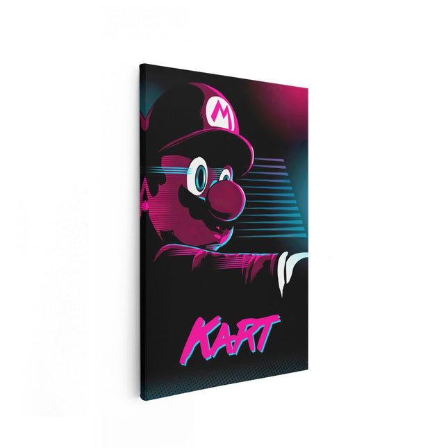 Canvas schilderij vooraanzicht Mario Kart 