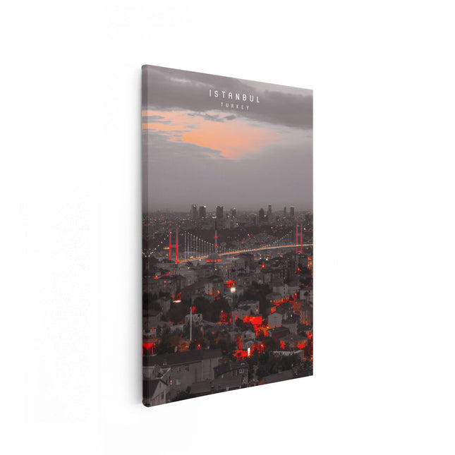 Canvas schilderij vooraanzicht Istanbul Stad in Turkije