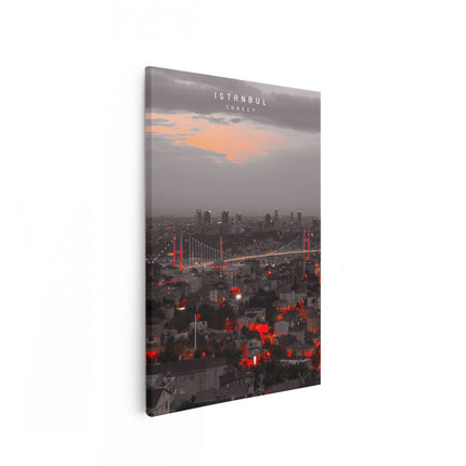 Canvas schilderij vooraanzicht Istanbul Stad in Turkije