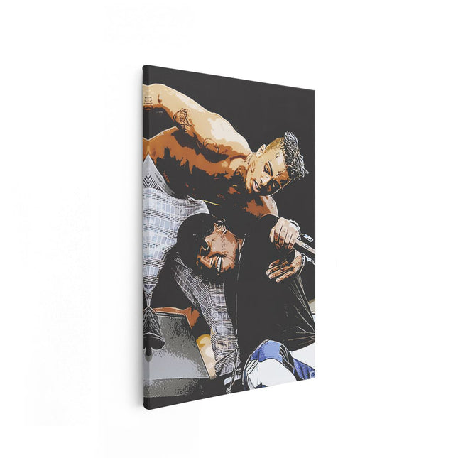 Canvas schilderij vooraanzicht XXXTentacion op het Podium