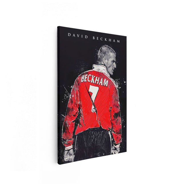 Canvas schilderij vooraanzicht David Beckham bij Manchester United