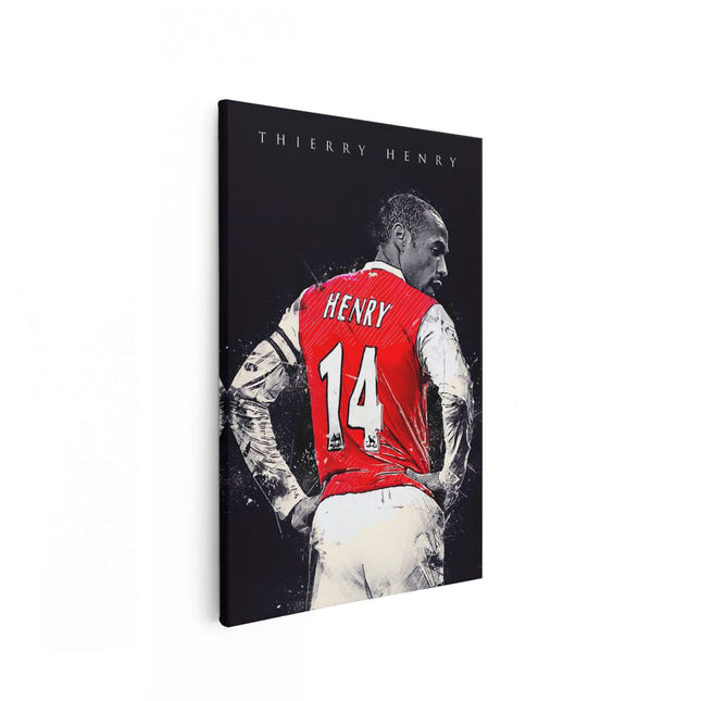 Canvas schilderij vooraanzicht Thierry Henry bij Arsenal