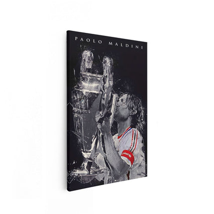 Canvas schilderij vooraanzicht Maldini bij AC Milan
