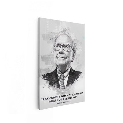 Canvas schilderij vooraanzicht Warren Buffett Quote - Motivatie