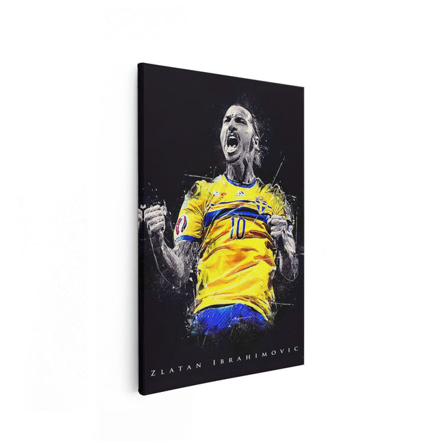 Canvas schilderij vooraanzicht Zlatan Ibrahimovic bij Zweden