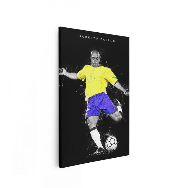 Canvas schilderij vooraanzicht Roberto Carlos bij Brazilië