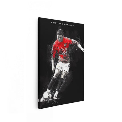 Canvas schilderij vooraanzicht Cristiano Ronaldo bij Manchester United