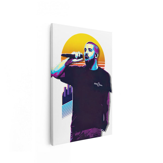 Canvas schilderij vooraanzicht Drake Zingt