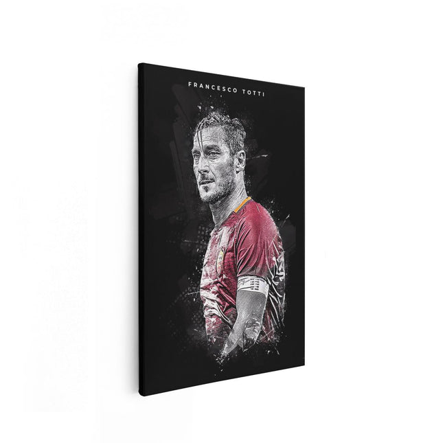 Canvas schilderij vooraanzicht Fransesco Totti bij AS Roma