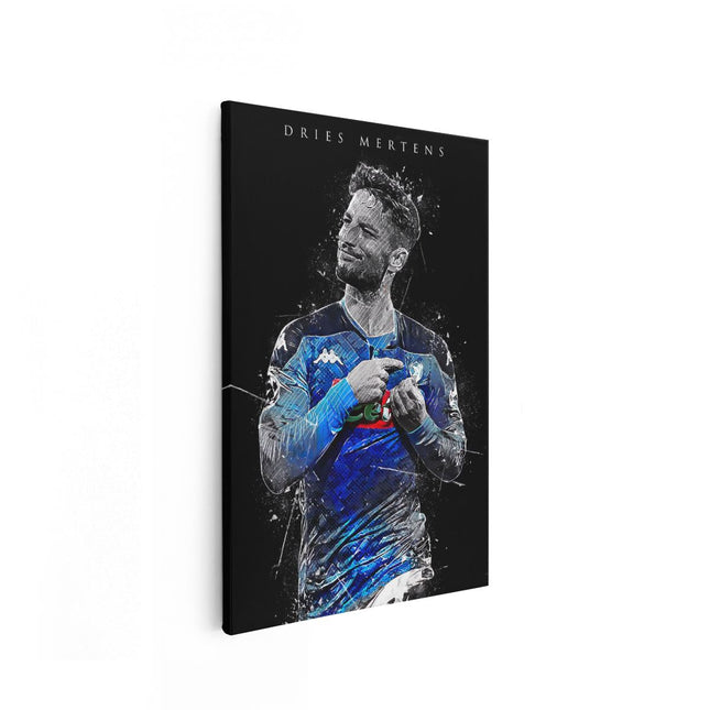 Canvas schilderij vooraanzicht Dries Mertens bij Napoli