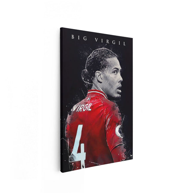 Canvas schilderij vooraanzicht Big Virgil - Virgil van Dijk