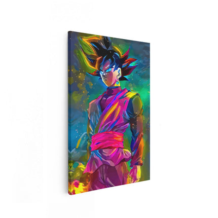 Canvas schilderij vooraanzicht Anime Karakter Goku Black uit Dragon-Ball