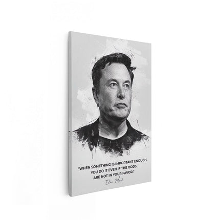 Canvas schilderij vooraanzicht Elon Musk Inspiratie Quote