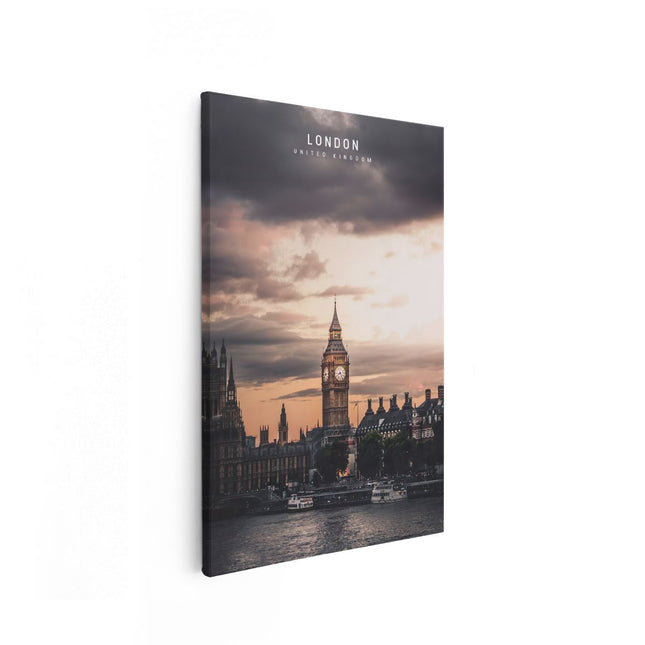 Canvas schilderij vooraanzicht Big Ben in Londen