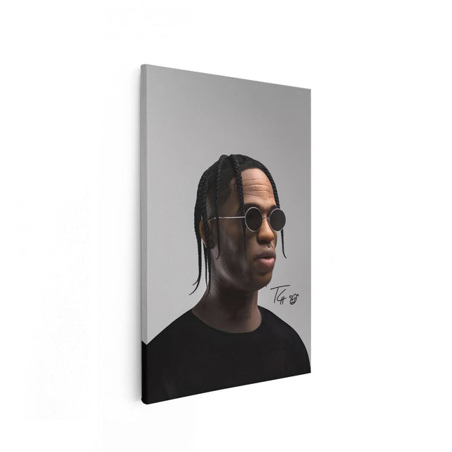 Canvas schilderij vooraanzicht Travis Scott