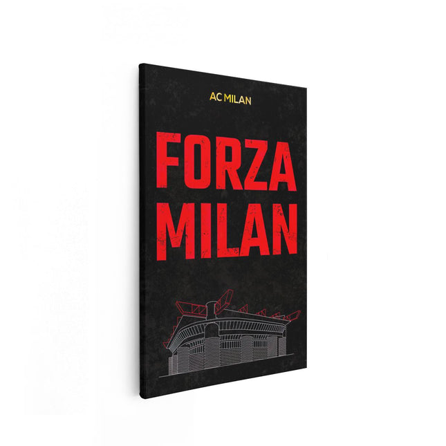 Canvas schilderij vooraanzicht AC Milan Forza Milan 