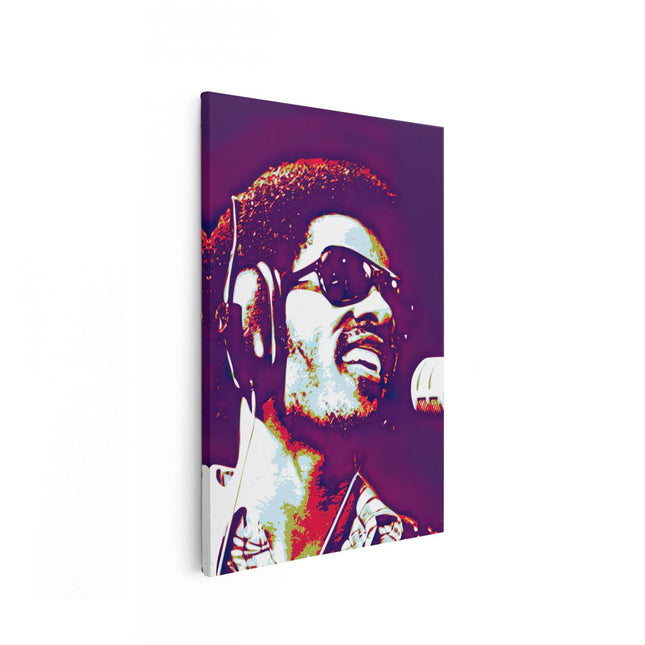Canvas schilderij vooraanzicht Stevie Wonder