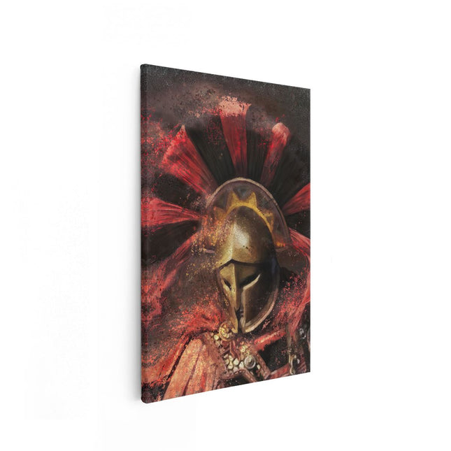 Canvas schilderij vooraanzicht Sparta Krijger 