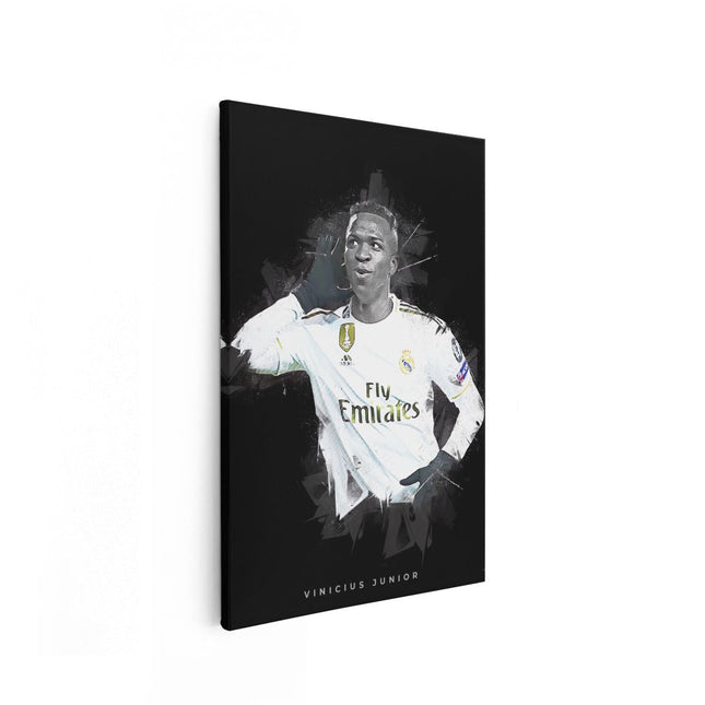 Canvas schilderij vooraanzicht Vinicius Junior bij Real Madrid