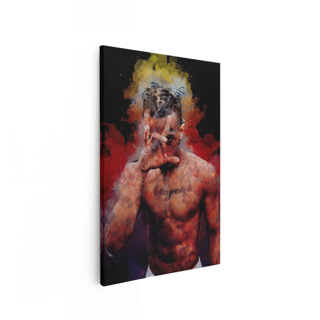 Canvas schilderij vooraanzicht XXXTentacion op Verf