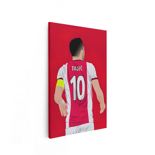 Canvas schilderij vooraanzicht Getekende Dušan Tadić bij Ajax