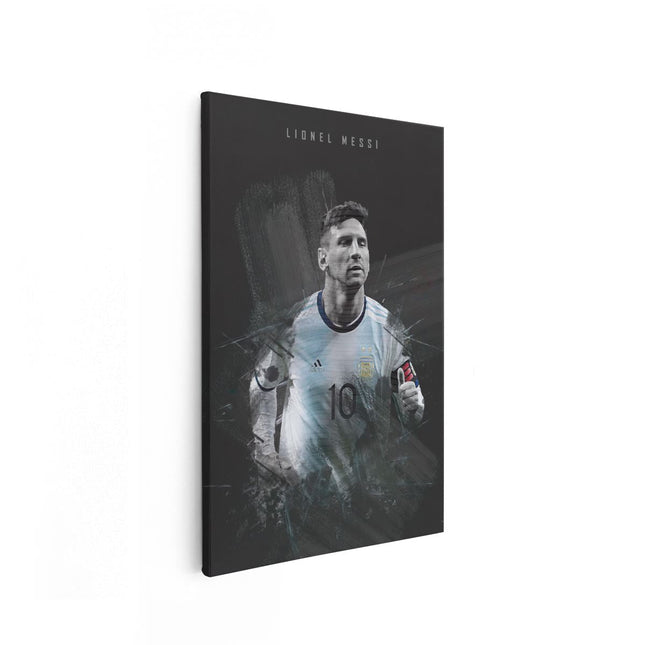 Canvas schilderij vooraanzicht Lionel Messi bij Argentinië