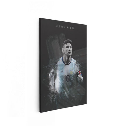 Canvas schilderij vooraanzicht Lionel Messi bij Argentinië